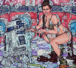 Wash & Go 7, 2025, Acryl/Molino, 90 x 100 cm